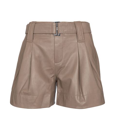 ganni leather shorts.